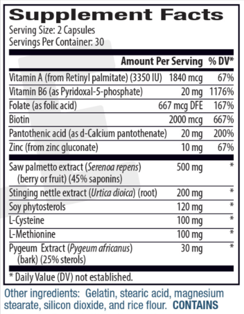 Hair Revital X Supplement Fact