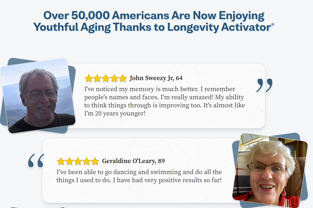 Longevity Activator customer Reviews